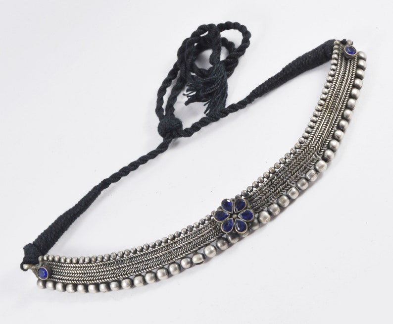 Oxidized German Silver Afghani Bohemian Ethnic Bollywood Jewelry Necklace Set Statement Stone Necklace Set Oxidised Indian Silver Necklace