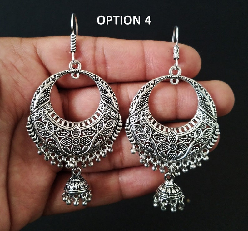 Bollywood Jewelry Ethnic Indian Jewelry Indian Silver Necklace Set German Silver Necklace Oxidised Necklace Bohemian Afghani Necklace