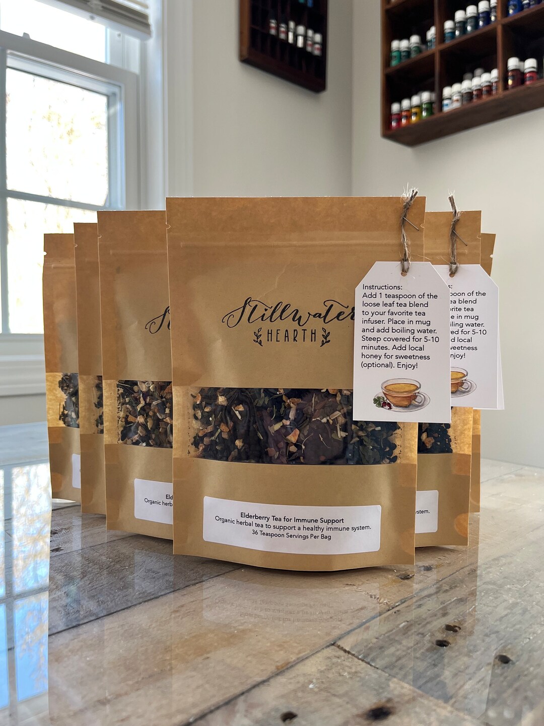 Elderberry Tea Immune Support Loose Tea Blend / Oragnic Herbal Tea