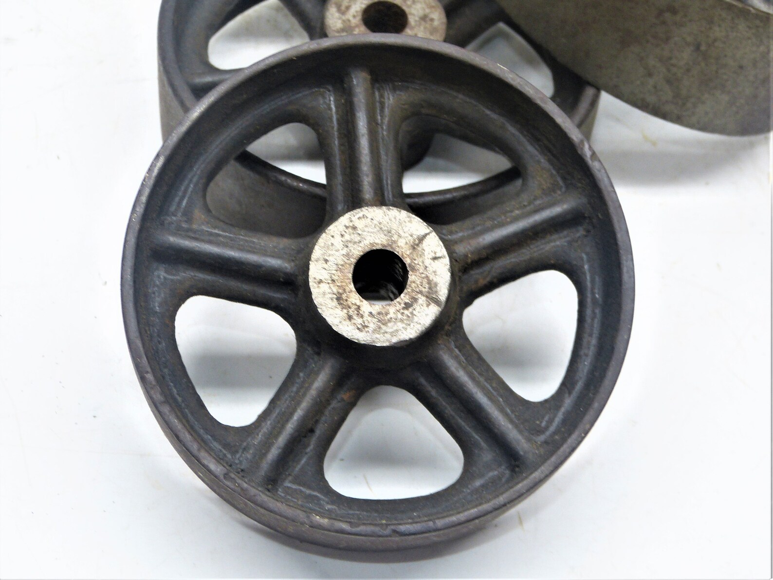 Set of 4 Cast Steel Industrial Cart Wheels Etsy