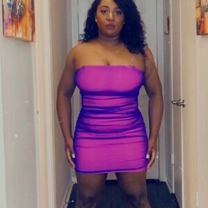 Purple Mesh Mini, dress, summer dress, women&#39;s clothing, gift for her, minimalist dress, women&#39;s dress, purple dress, party dress
