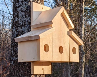 Dual Roost Box - Winter Birdhouse - Nest Box - Bluebirds - Chickadees