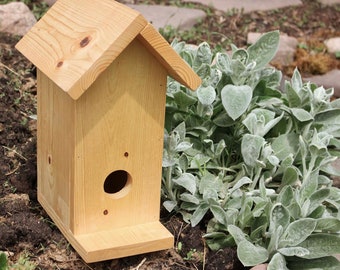 Birdhouse Nest Box - Nesting Box - Birdhouse for Nesting Birds - Custom Birdhouse - Titmice Birds