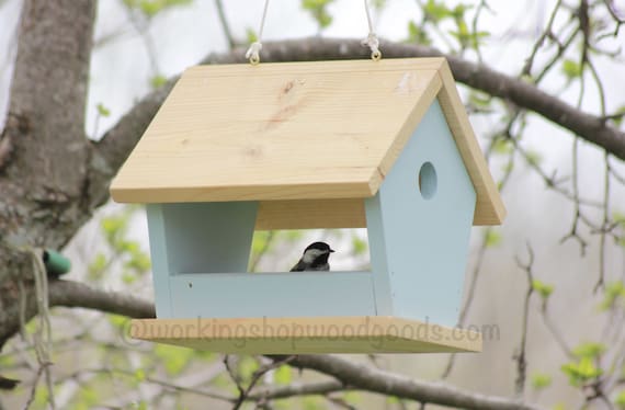 Mangeoire à oiseaux en bois Nichoir d'extérieur fait main