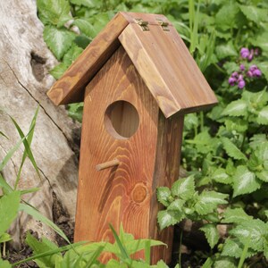 Mini Birdhouse - Chickadee and Finch House - Small Bird House - Bird Perch - Garden Decor - Rustic Birdhouse