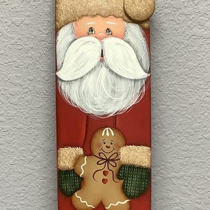 Santa and Ginger Barrel Stave - download able Tole Painting E Packet