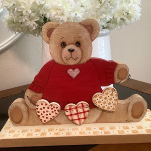 Tole Painting Pattern: String of Hearts Valentine Bear (PDF Pattern)