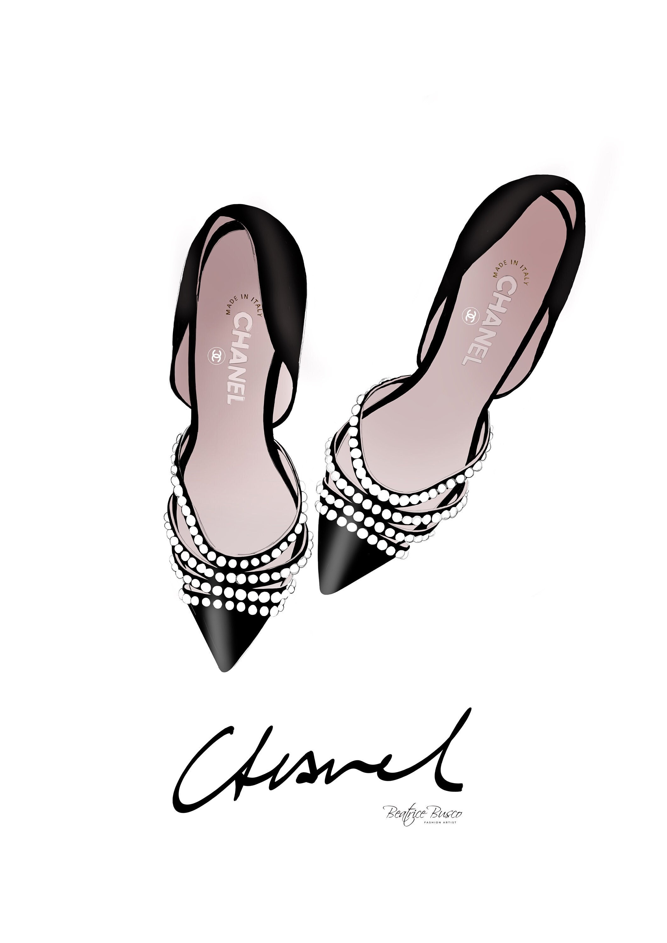 chanel pearl shoes