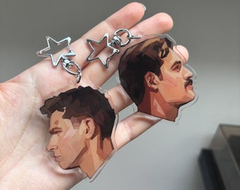 Llaveros de doble cara de Buck y Eddie