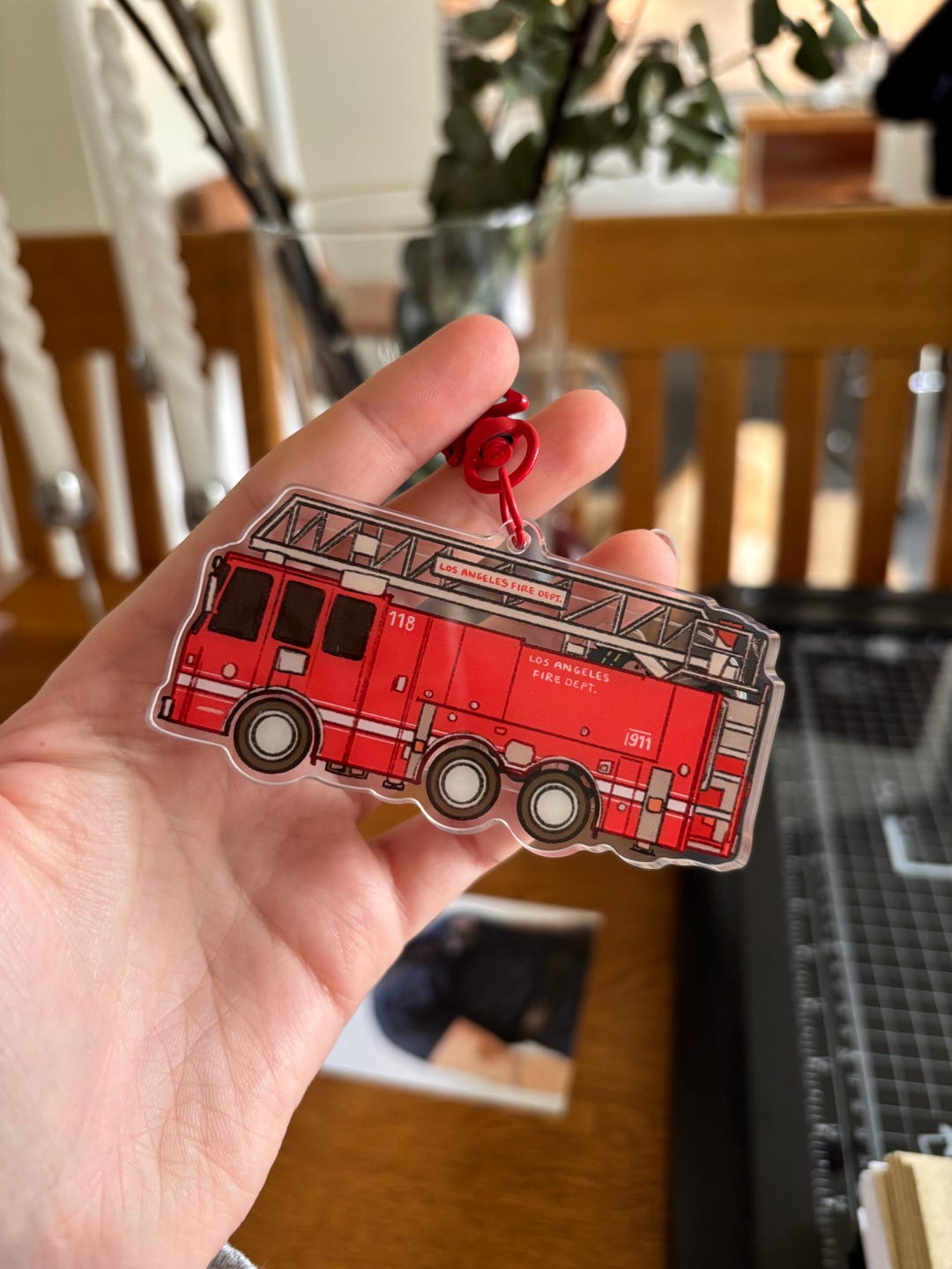 PREORDER* the 118 Firetruck Keychain - Etsy Greece