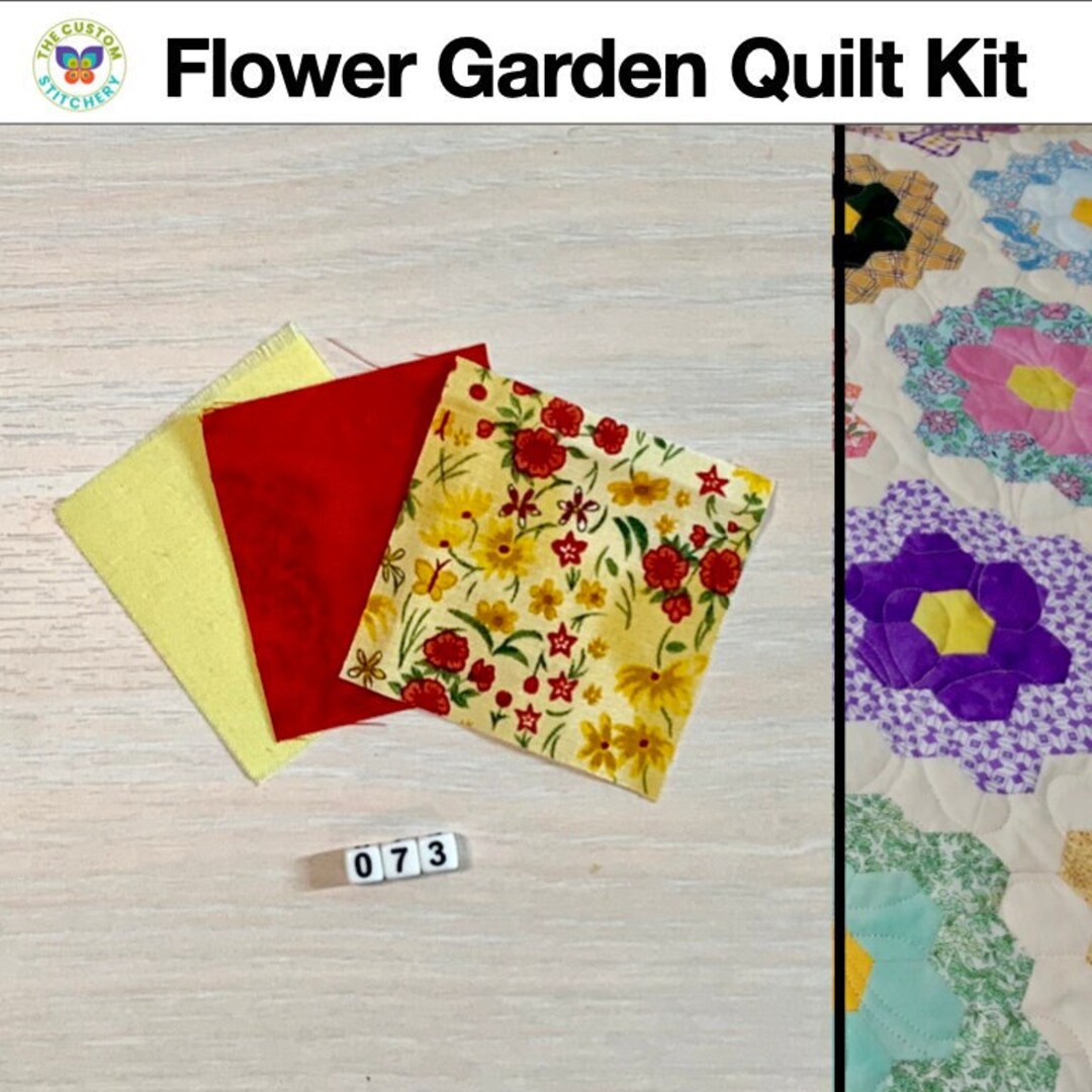 Grandmothers Flower Garden Kits / Flower Pack 73 / Hexagon / Etsy