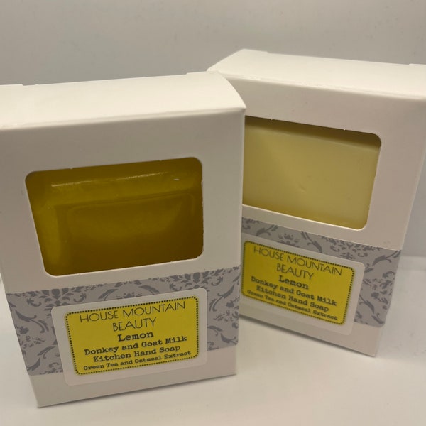 Lemon Kitchen Hand Soap with Donkey and Goat Milk and Essential Oil