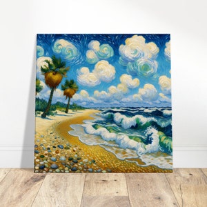 Van Gogh Inspired Tropical Swirls Canvas Oil Painting Canvas Print Impressionism Living Room/Bedroom Wall Prints Housewarming Gift