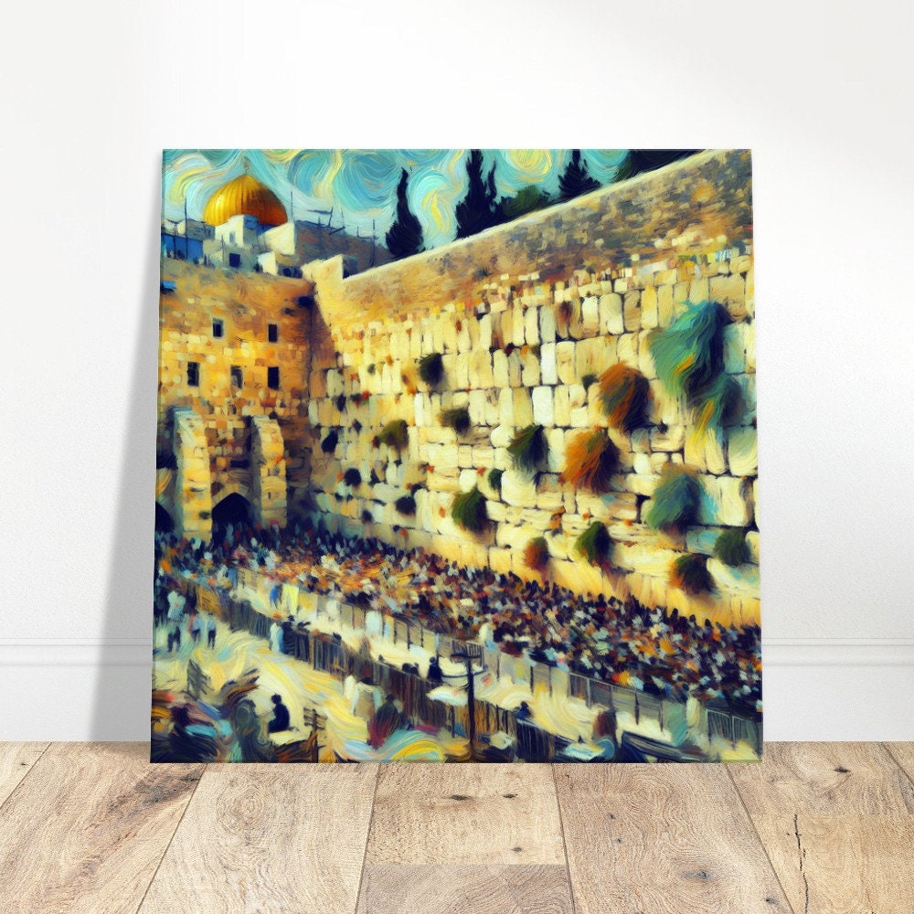 Wailing Wall Whispers Oil Painting Canvas Print Impressionism Living Room/Bedroom Wall Prints Housewarming Gift