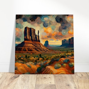 Monument Valley Majesty Oil Painting Canvas Print Impressionism Living Room/Bedroom Wall Prints Housewarming Gift