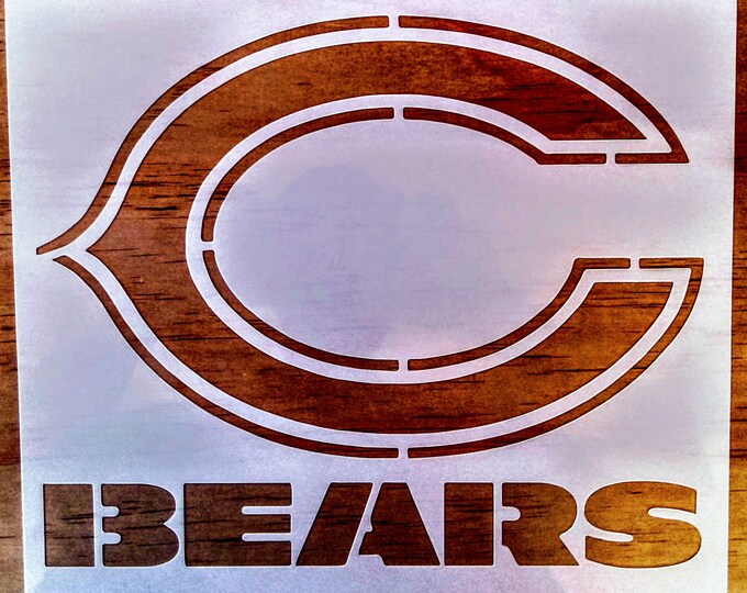 Chicago Bears Reusable Mylar Stencil – 10 Mil – Handmade Football Craft Template
