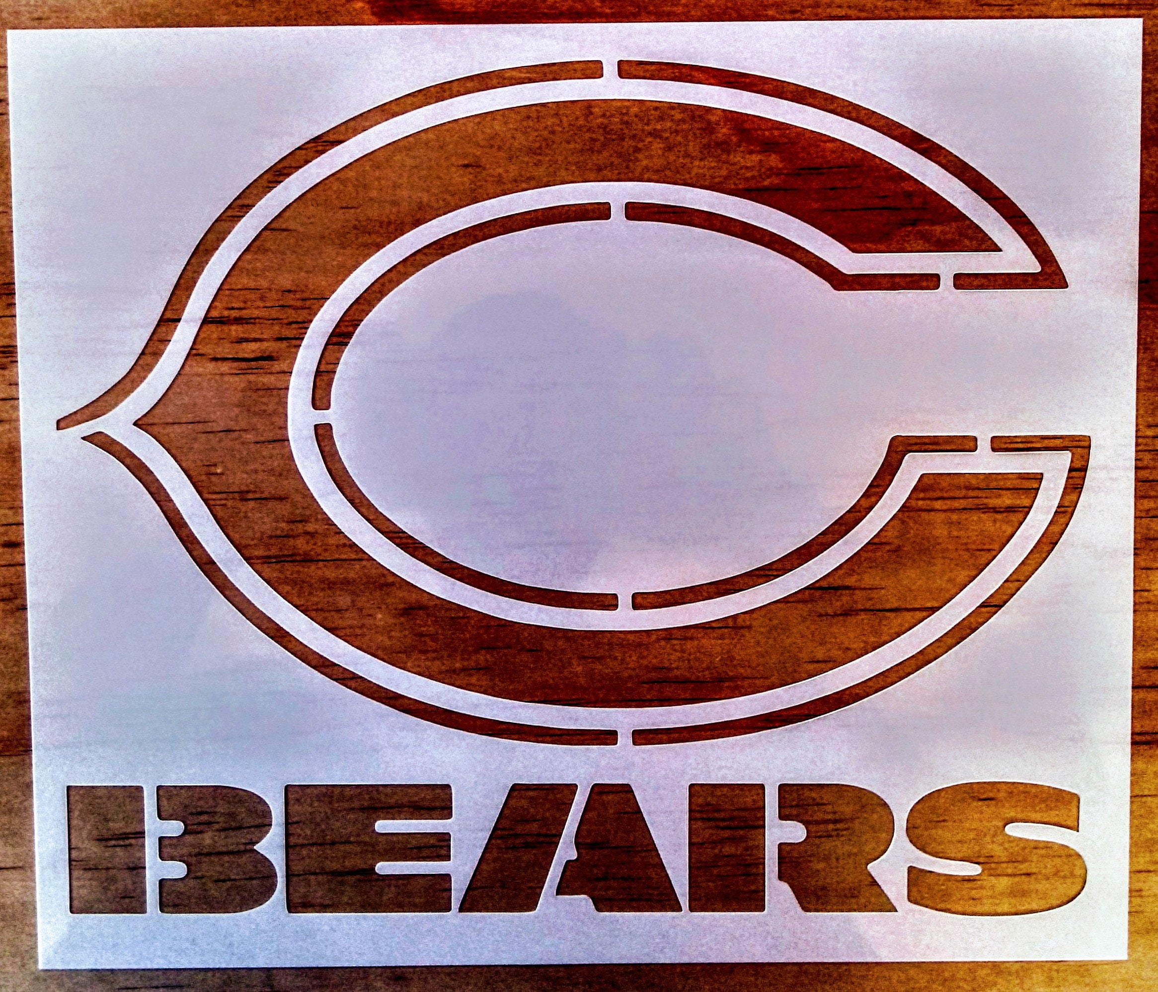 NFL Chicago Bears Stencil  Bear stencil, Bear coloring pages, Chicago bears  tattoo