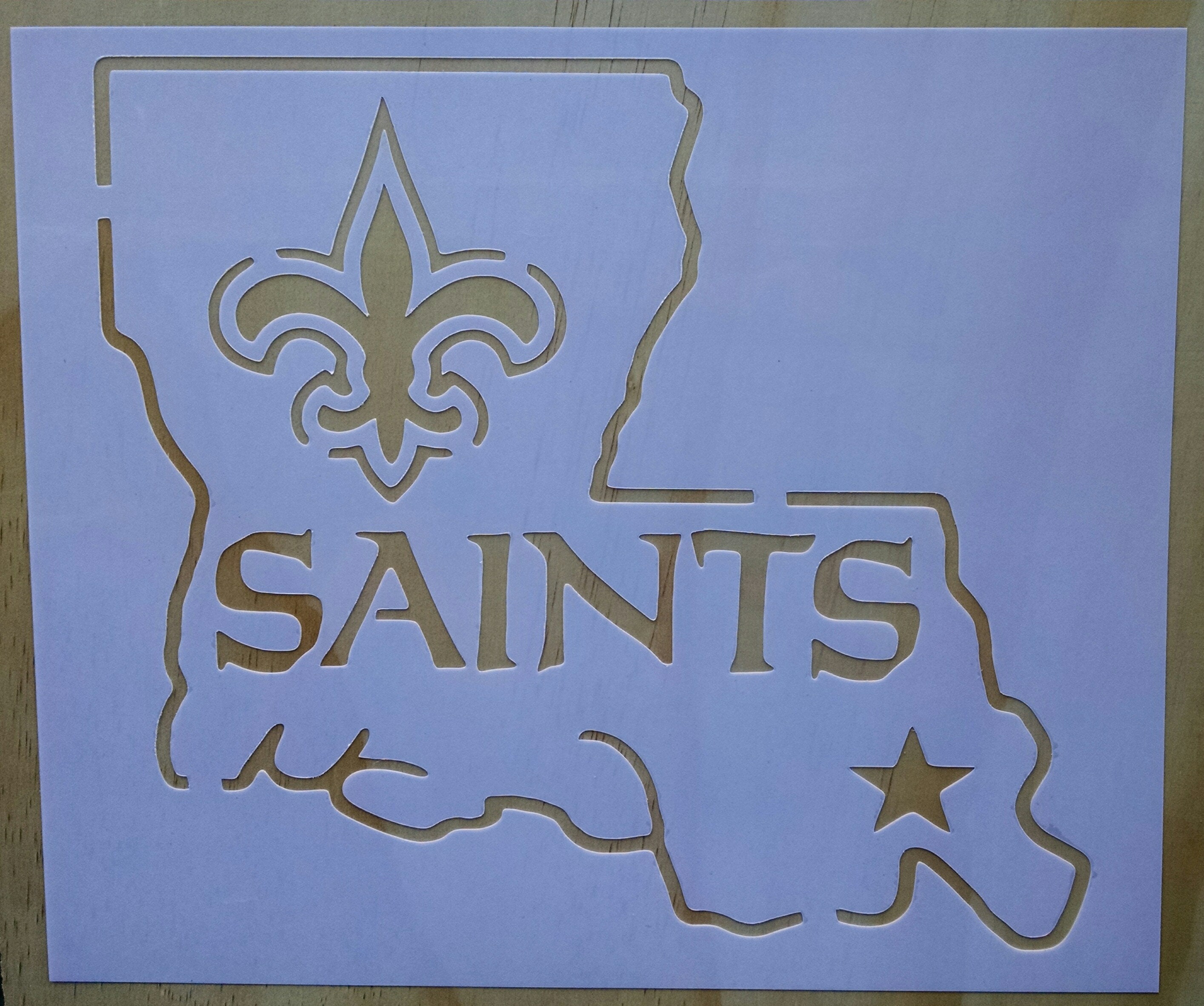 New Orleans Saints Stencil 9x12 Etsy