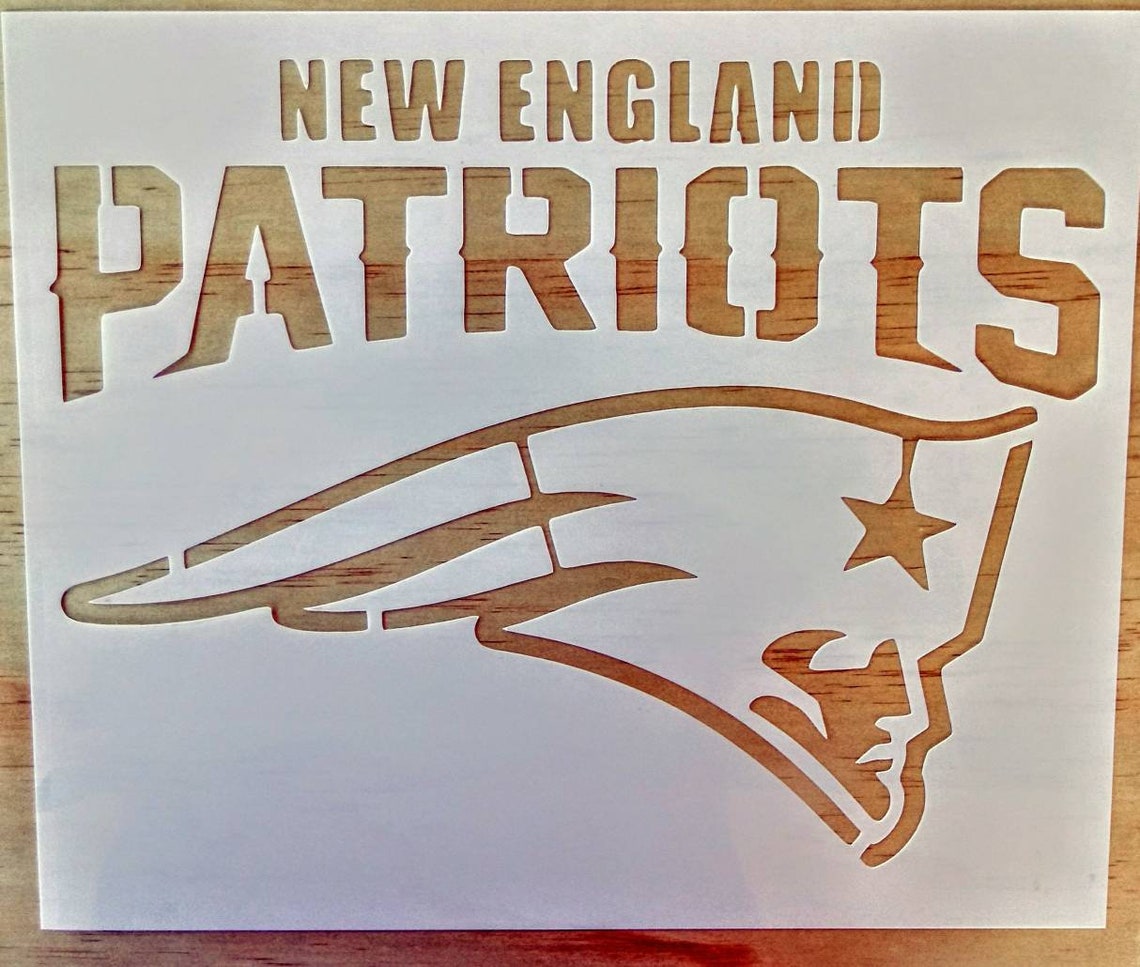 New England Patriots Stencil 10x12 Etsy mylar-stencil-new-england-patriots-logo-airbrush-paint-etsy
