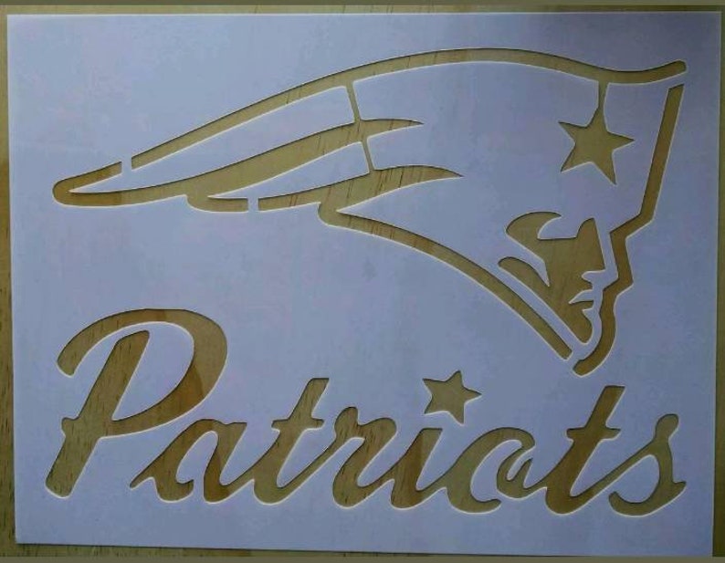 New England Patriots Stencil 9x12 Etsy new-england-patriots-stencil-9x12-etsy