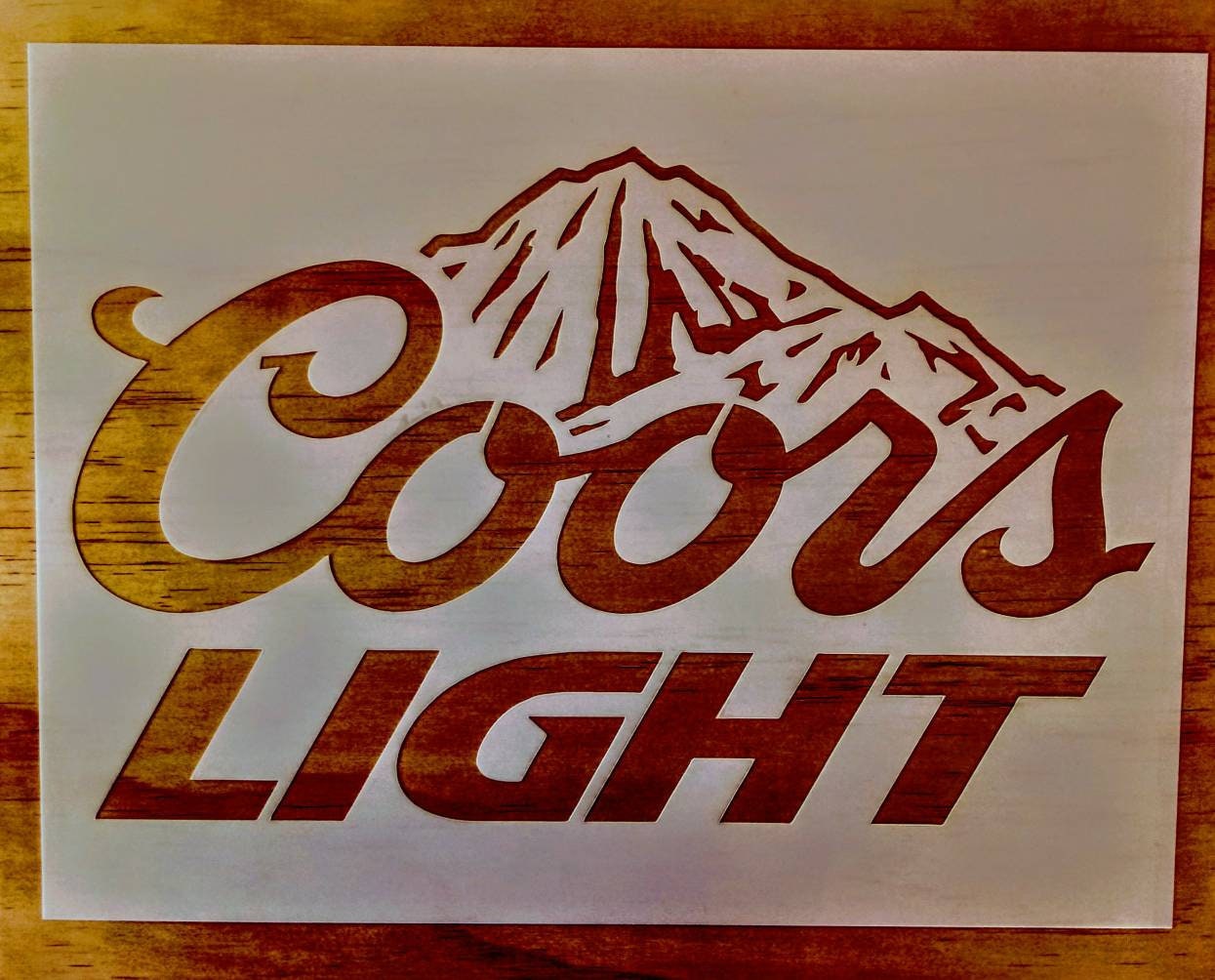Coors Light Stencil 9x12 Etsy