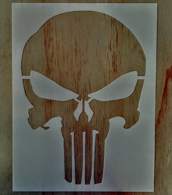 Punisher Stencil 9x12 Etsy Punisher Stencil 9x12 Etsy