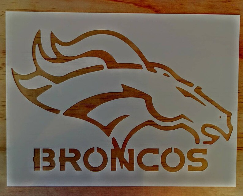 Broncos Stencil 9x12 Etsy broncos-stencil-9x12-etsy
