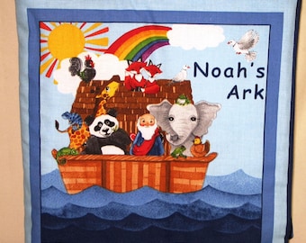 Noah&#39;s Ark Fabric / Cloth Plush Book, perfect for any Noah&#39;s Ark themed nursery or shower gift!
