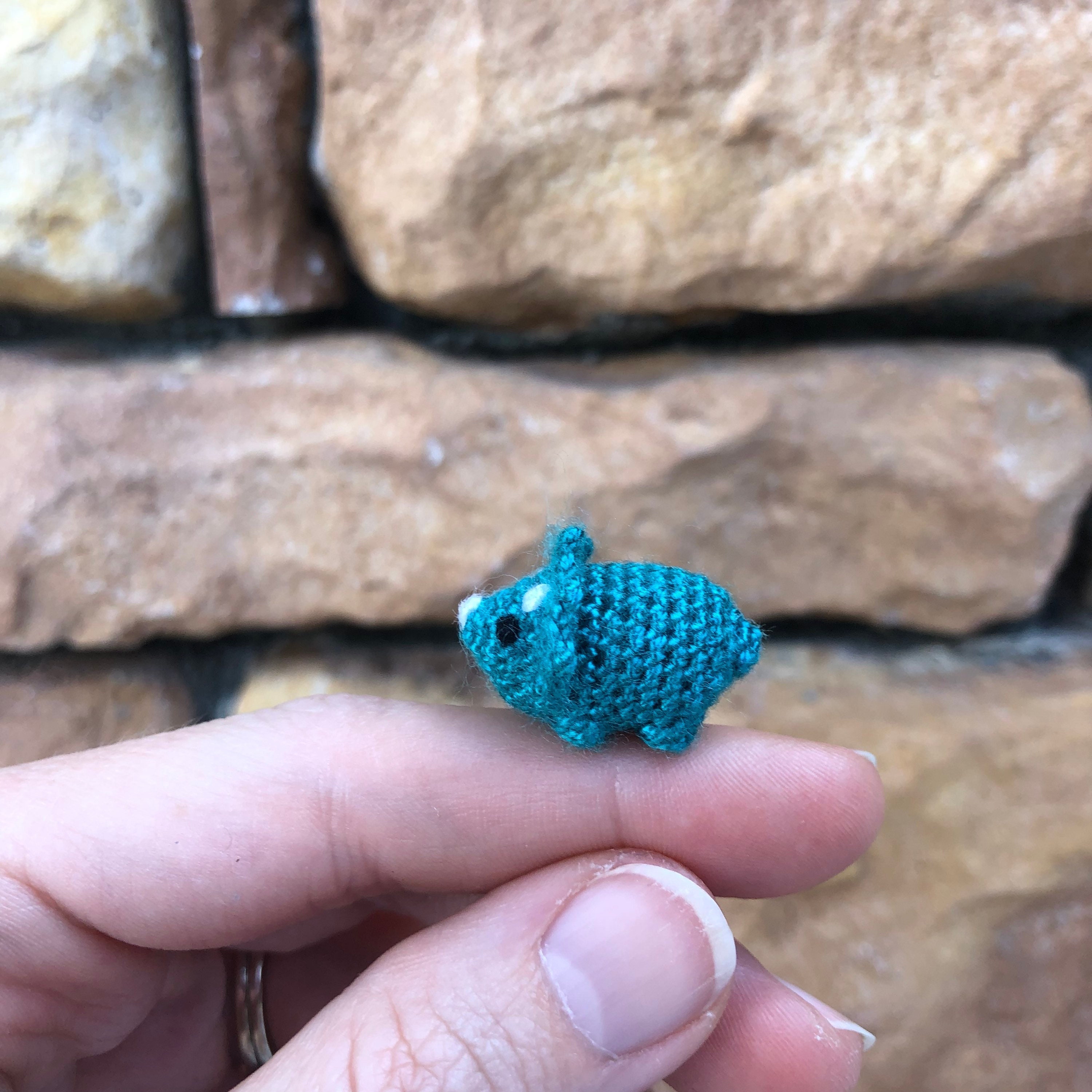 37 Dinosaur Crochet Patterns for Roaring Cute Amigurumi Projects 17 Micro Crochet Triceratops: Kawaii Dinosaur Keychain