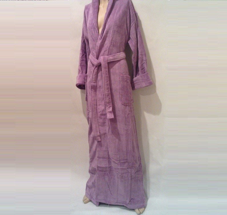 Terry Bathrobe Cotton Terry Velour Bathrobe Bridal Robes Etsy