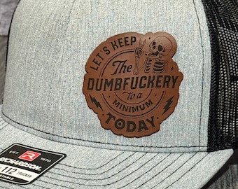 Gorra de camionero con mensaje sarcástico y divertido: «Hoy, ¡basta de tonterías!» – Parche con humor para adultos – Richardson 112