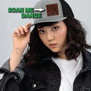 Viral Trump Dance QR Code Patch Trucker Hat – MAGA Gift, Republican Hat, Patriotic Cap, Funny Prank Hat, Trump Supporter Gift For Him