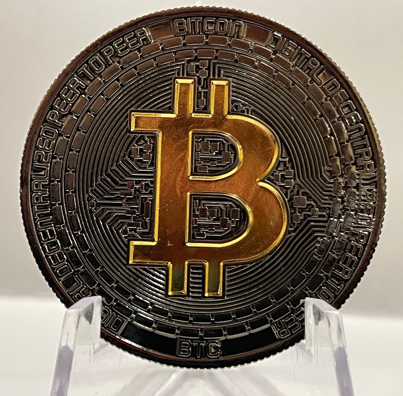 Blacked Bitcoin BTC Physical Crypto Coin Collectable - Etsy