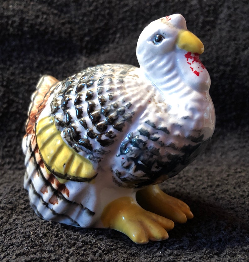 Vintage Ceramic turkey salt and pepper shakers Made in Japan Etsy