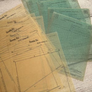 Set di 15 fogli di carta velina per treni vintage, effetto buccia di cipolla, carta molto sottile per diario spazzatura, traslucida