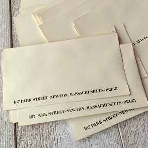 Vintage unused envelopes, Ivory NOS envelope, With address, For junk journaling, Scrapbooking ephemera, 10 pcs