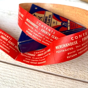 Etichette postali vintage, etichette di spedizione gommate, postali, effimere per diari e artigianato spazzatura, 10 o 20 etichette