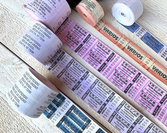 Argentinian bus tickets, Colorful ephemera, Foreign ticket lot, Junk journal supply, Travel decor, Traveling