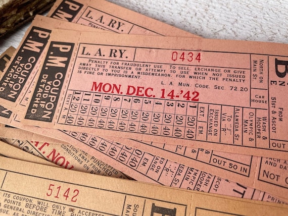 ヴィンテージ【乗車券】【ピンクライン】(海外チケット(ロール