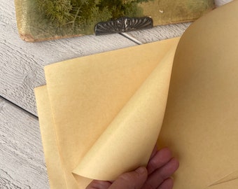 Vintage butcher paper scraps, Heavy stock packaging paper sheets, Antique merchandise paper, 10 sheets