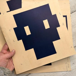 Cartão de teste de impressão vintage sem cortes para recipiente de café, papelão, itens de diário de lixo, 3 folhas