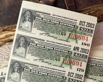 Antique bond coupons, Vintage certificates, ephemera for Junk journal