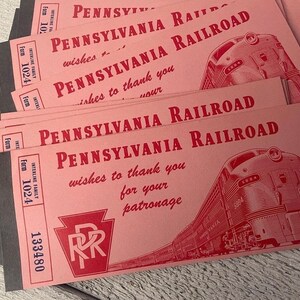carnet de billets de train vintage, éphémères ferroviaires, couverture en papier rose, pour le journal indésirable, scrapbooking