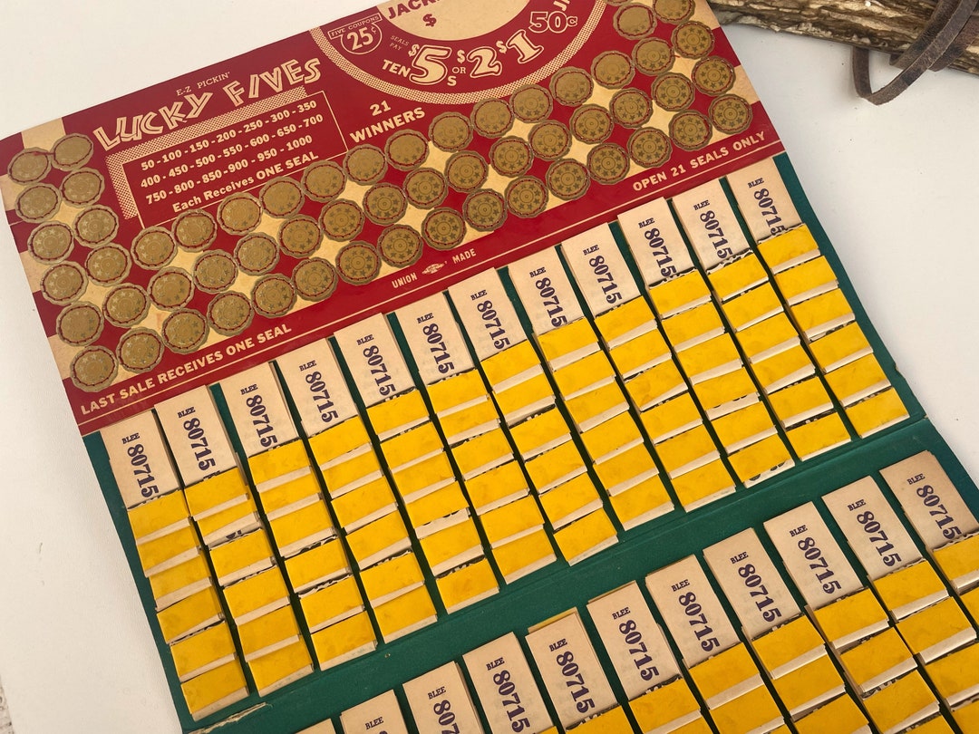 Vintage Game Coupons, Pull Tab Gambling Lotto Tickets, Ephemera for Scrapbook and Junk Journal