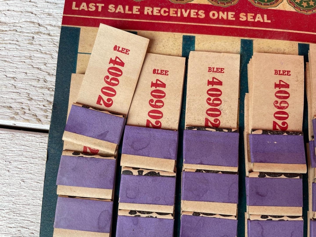 Vintage Game Coupons - 5 Bundles - Pull Tab Gambling Lottery