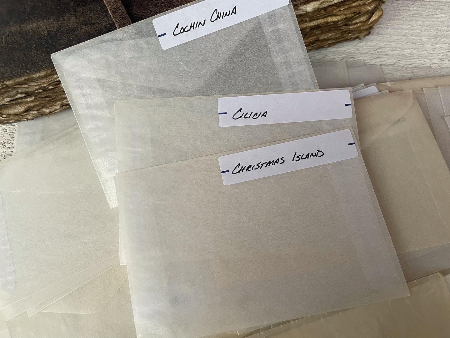 Vintage Glassine Envelopes From Stamp Collector Used Etsy