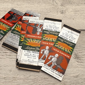 Vintage match book covers, 1930s-1950s, Ephemera for junk journal - 3 sheets