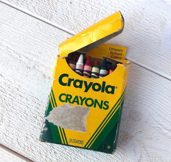 Vintage Crayons Box 1990, Crayola Coloring Pen, Childrens Toys, Nostagia  Retro, Crafting, Junk Journaling