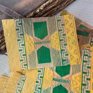 Involucri di caramelle vintage in tessuto finlandese, etichette in carta oleata antica, materiale effimero per diario spazzatura, pubblicità, 5 fogli