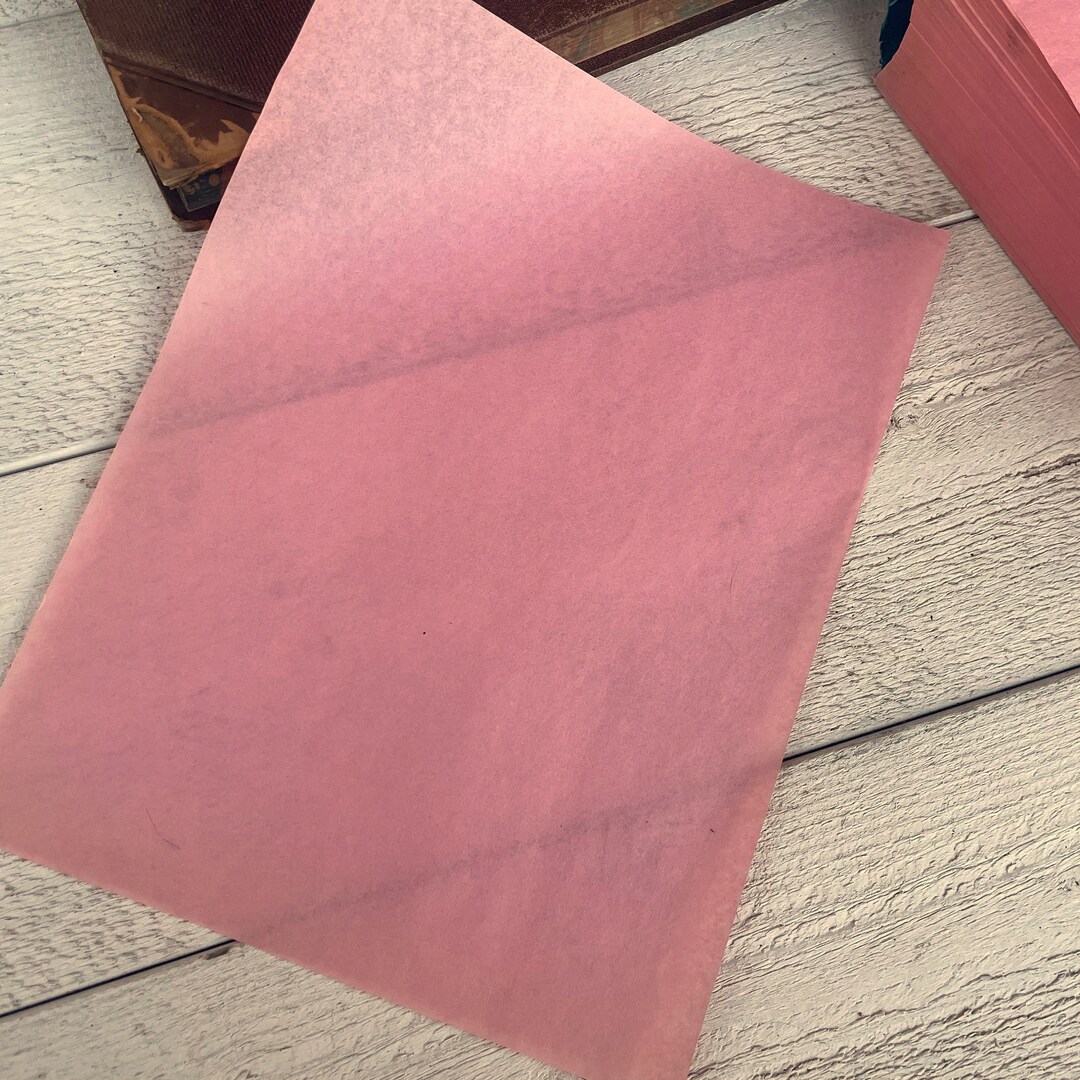 Vintage Pink Onion Skin Ultra Thin Typewriter Paper, Office Paper for